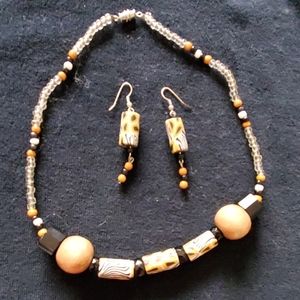 Necklace and earrings